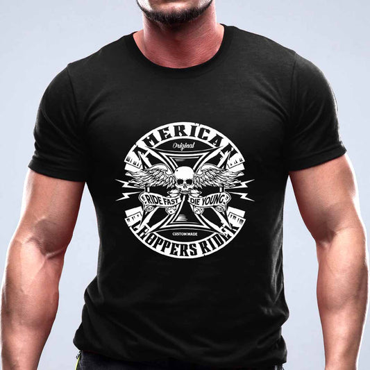 American Original Choppers тениска за моторджии bacumba зелена