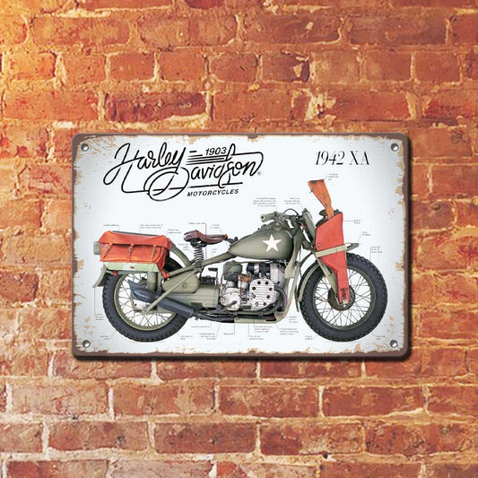 Harley-Davidson 1940 metalna tabelka