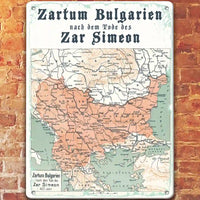 Германска карта на Царство България при Цар Симеон Велики - 30х45см