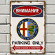 lfa Romeo parking - винтидж метална декоративна табелка Info