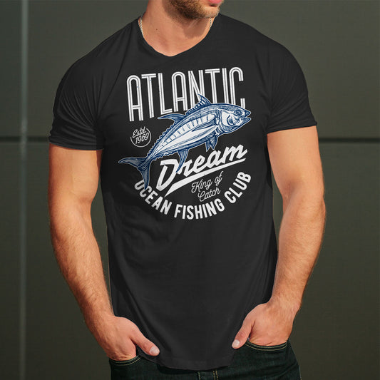 Atlantic Dream Fishing тениска с уникален дизайн за Него