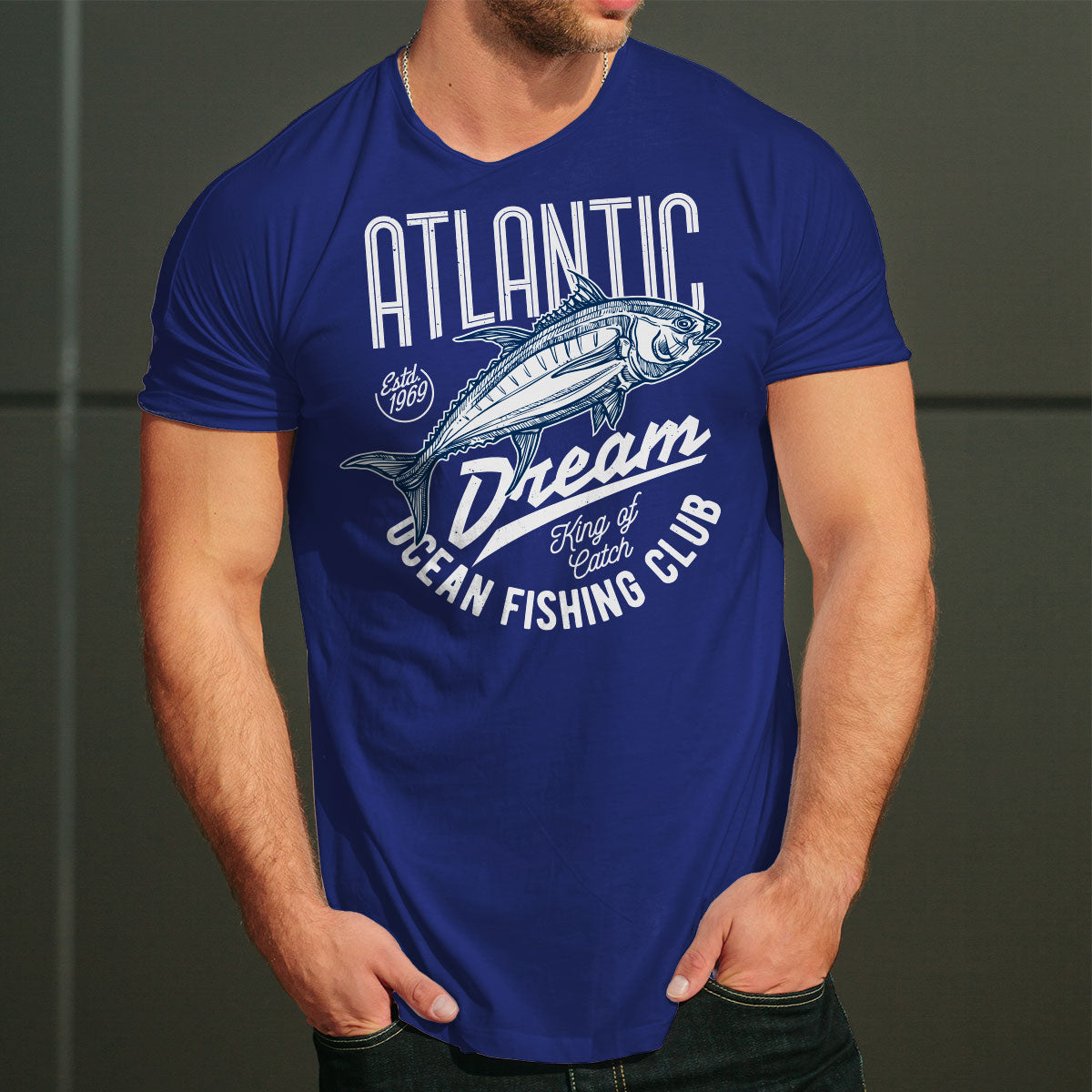 Atlantic Dream Fishing тениска с уникален дизайн за Него