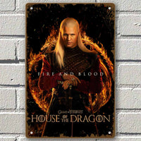 Domat na drakona House of the Dragon - metalna tabelka daemon targarien