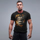 тениска Muscle Lion перфектно качество фланелка къс ръкав черна liratech.bg