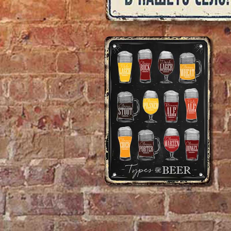Type of beer vidove bira, Lager bira, tamna bira, portar, sayder, ale bira, katalog